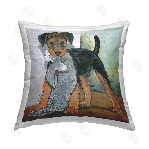 Stupell Industries Nadi Spencer | Traditional Terrier & Toy Printed Throw Pillow