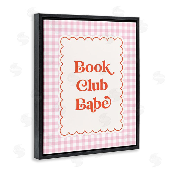 Stupell Industries Nadia Hassan | Book Club Babe Gingham Wall Art