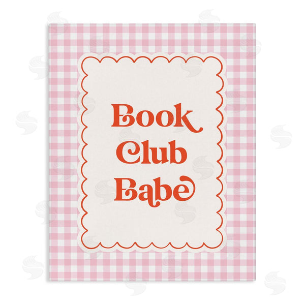 stupell industries Nadia Hassan | Book Club Babe Gingham Wall Art