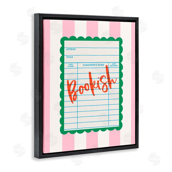 Stupell Industries Nadia Hassan | Bookish Reader Library Card Wall Art