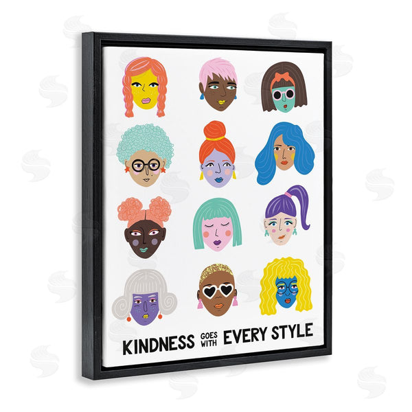 Stupell Industries Nadia Hassan | Kindness Every Style Inclusive Female Portraits