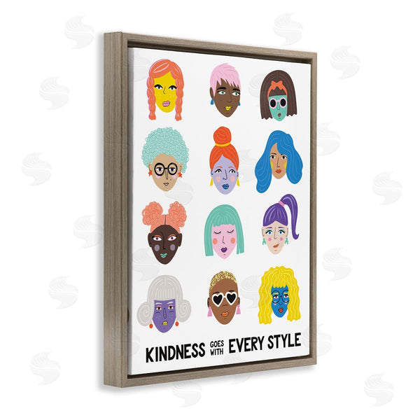 Stupell Industries Nadia Hassan | Kindness Every Style Inclusive Female Portraits