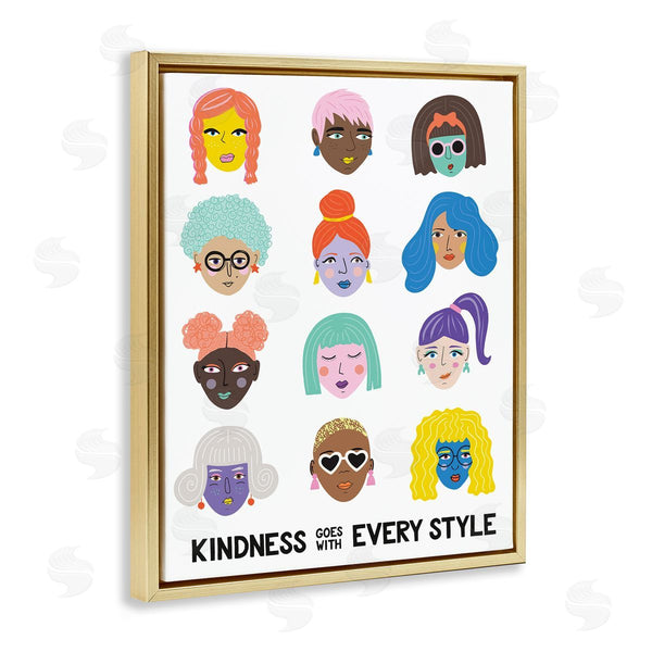 Stupell Industries Nadia Hassan | Kindness Every Style Inclusive Female Portraits