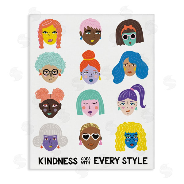 stupell industries Nadia Hassan | Kindness Every Style Inclusive Female Portraits