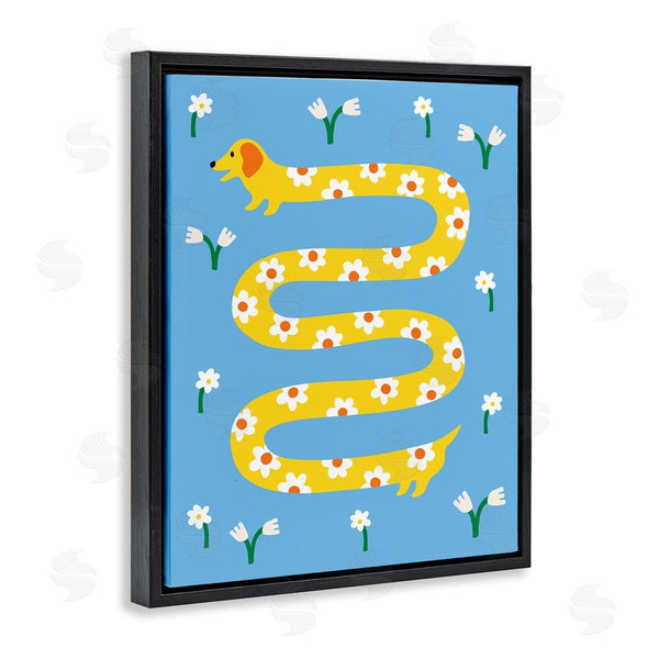 Stupell Industries Nadia Hassan | Long Floral Whimsical Dog Wall Art
