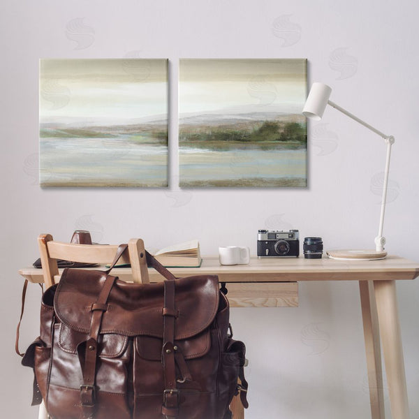 Stupell Industries Nan | Abstract Lakeside Landscape Wall Art