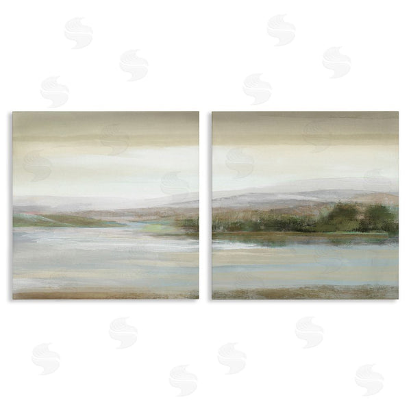 stupell industries Nan | Abstract Lakeside Landscape Wall Art