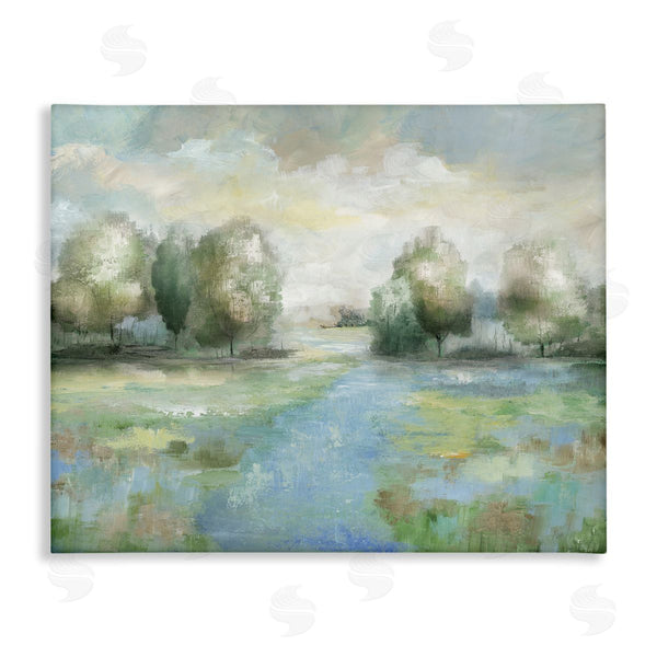 stupell industries Nan | Abstract Rural Meadow Stream