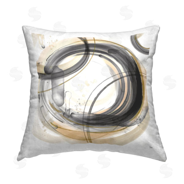 stupell industries Nan | Aligned Circles Abstraction Printed Throw Pillow