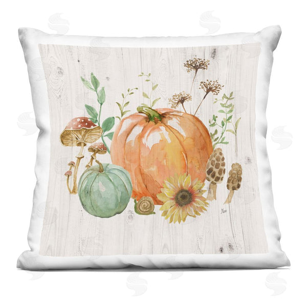 stupell industries Nan | Autumn Pumpkin Mushrooms Printed Throw Pillow
