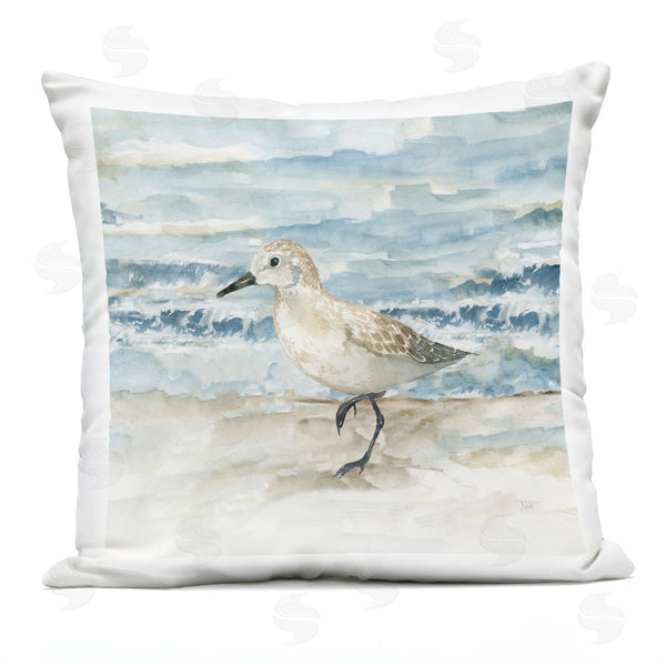 Stupell Industries Nan | Balancing Sandpiper On Shore Printed Throw Pillow