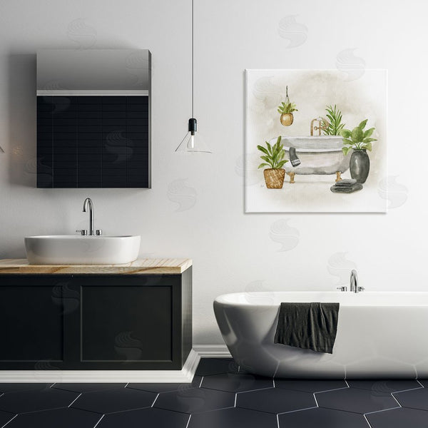 Stupell Industries Nan | Bathroom With Plants Wall Art