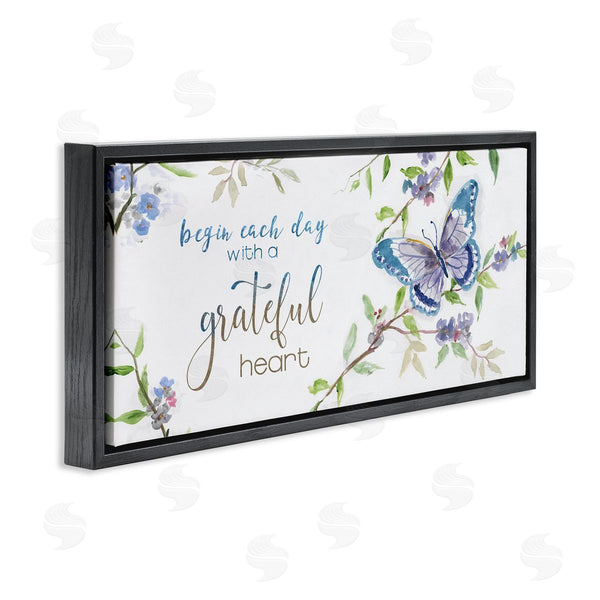 Stupell Industries Nan | Begin Day With Grateful Heart Wall Art