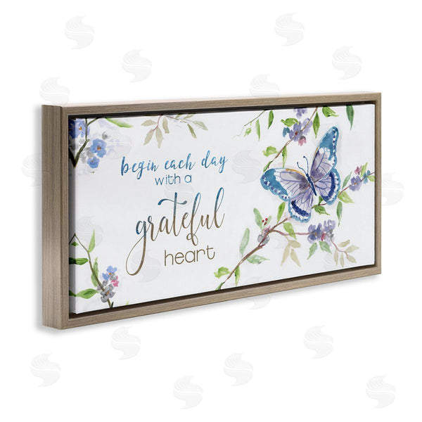Stupell Industries Nan | Begin Day With Grateful Heart Wall Art