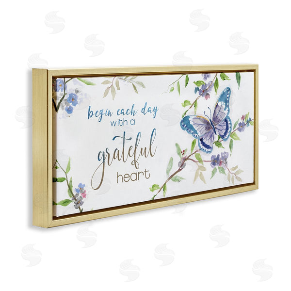 Stupell Industries Nan | Begin Day With Grateful Heart Wall Art