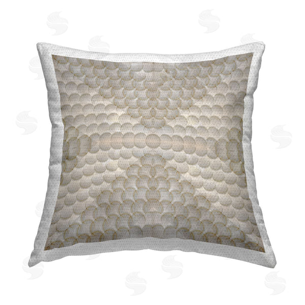 Stupell Industries Nan | Beige Layered Circles Printed Throw Pillow