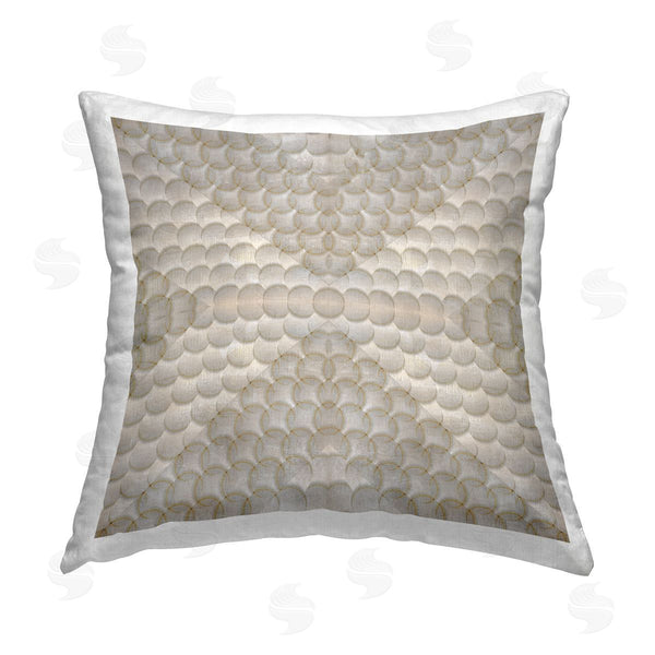 stupell industries Nan | Beige Layered Circles Printed Throw Pillow