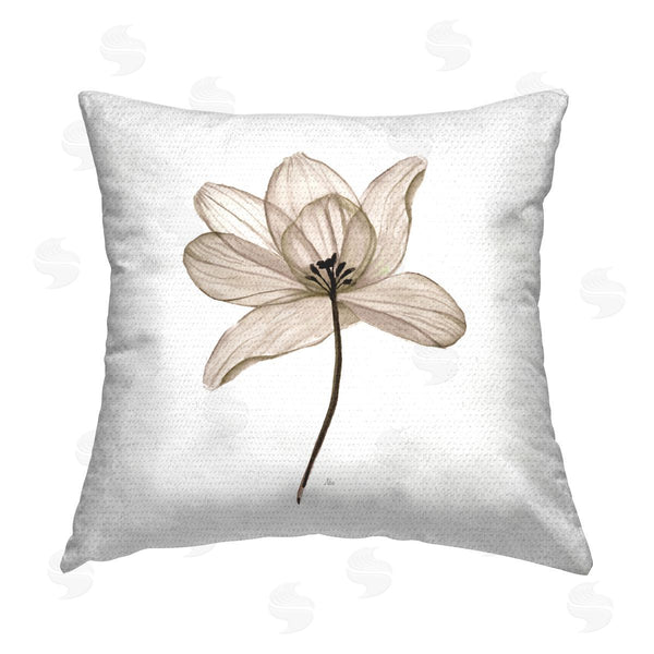 Stupell Industries Nan | Beige Opaque Flower Printed Throw Pillow