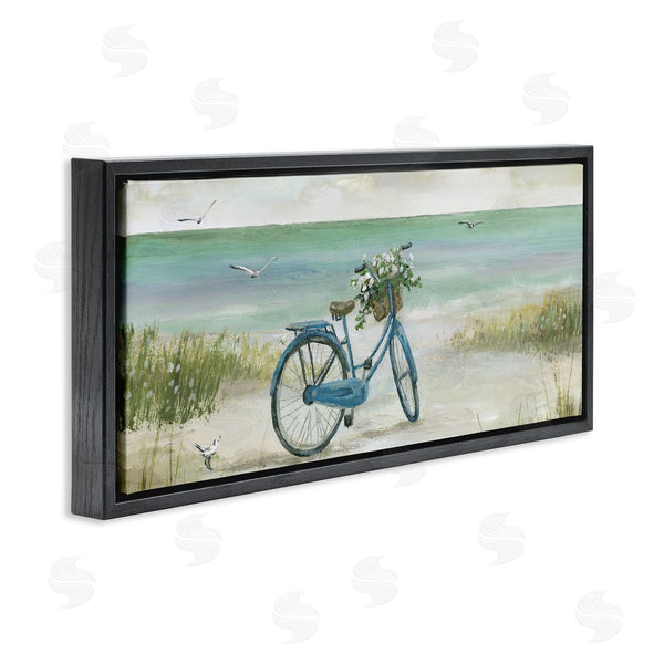 Stupell Industries Nan | Bicycle With Flower Basket On Beach