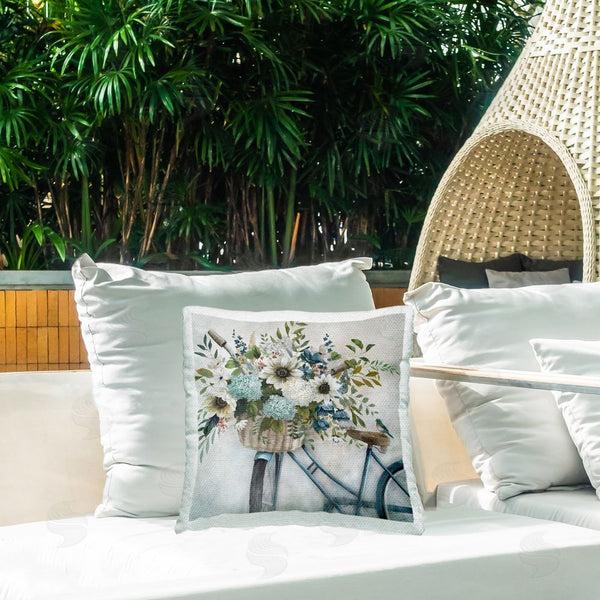 Stupell Industries Nan | Bike Basket Bouquet Printed Throw Pillow