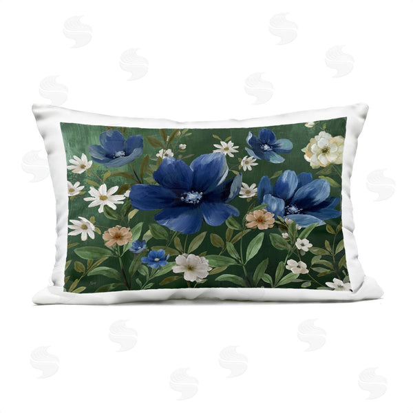 Stupell Industries Nan | Blooming Blue Flowers In Nature Printed Throw Pillow