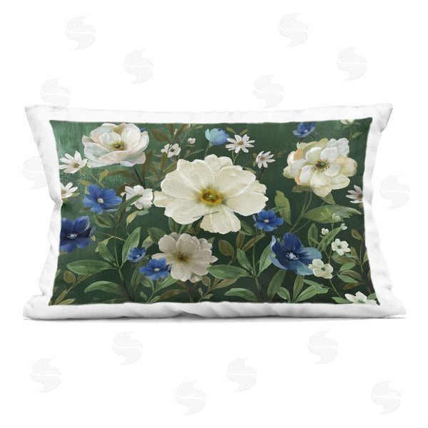 stupell industries Nan | Blooming White Flowers in Nature Printed Throw Pillow