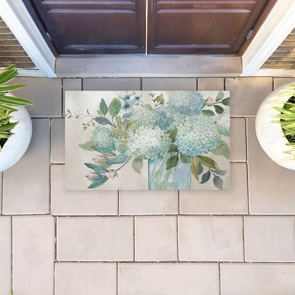 Stupell Industries Nan | Blue Hydrangeas Galore Non-Woven Door Mat
