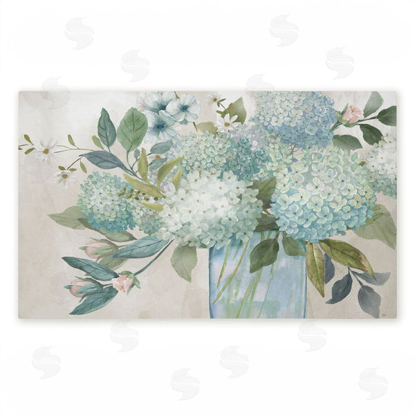 stupell industries Nan | Blue Hydrangeas Galore Non-Woven Door Mat