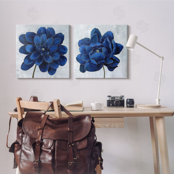Stupell Industries Nan | Bold Royal Blue Florals Chic Petals Wall Art