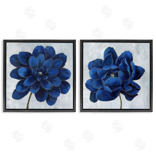 Stupell Industries Nan | Bold Royal Blue Florals Chic Petals Wall Art