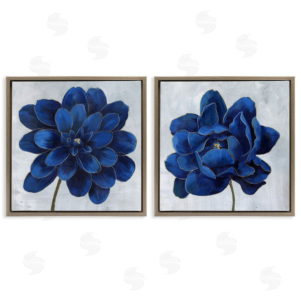 Stupell Industries Nan | Bold Royal Blue Florals Chic Petals Wall Art