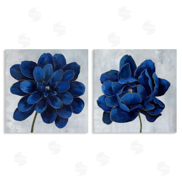 stupell industries Nan | Bold Royal Blue Florals Chic Petals Wall Art