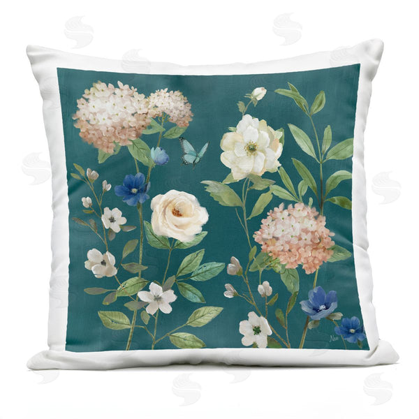 Stupell Industries Nan | Bright Garden Blooms On Green Printed Throw Pillow