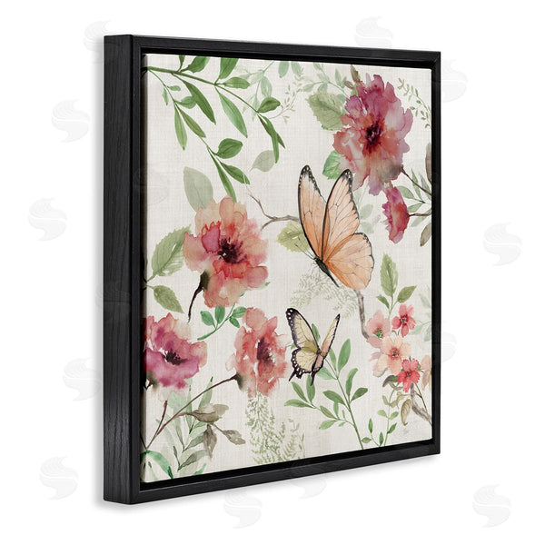 Stupell Industries Nan | Butterflies Over Wild Cottage Flowers