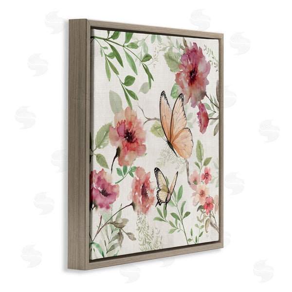 Stupell Industries Nan | Butterflies Over Wild Cottage Flowers