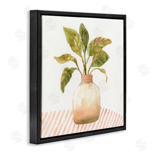 Stupell Industries Nan | Calathea Plant Jar Abstract Furniture Striped Tablecloth Wall Art