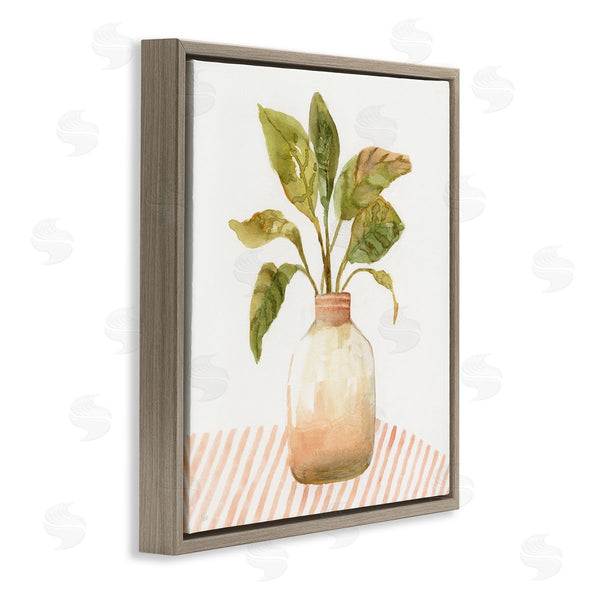 Stupell Industries Nan | Calathea Plant Jar Abstract Furniture Striped Tablecloth Wall Art