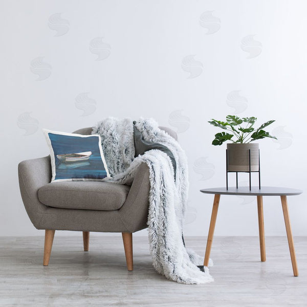 Stupell Industries Nan | Calm Floating Boat Printed Throw Pillow