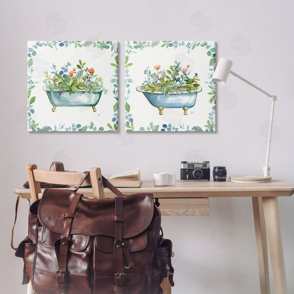 Stupell Industries Nan | Charming Flower Filled Tub Wall Art