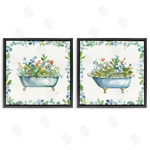 Stupell Industries Nan | Charming Flower Filled Tub Wall Art