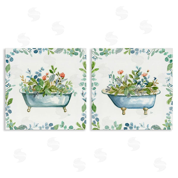 stupell industries Nan | Charming Flower Filled Tub Wall Art