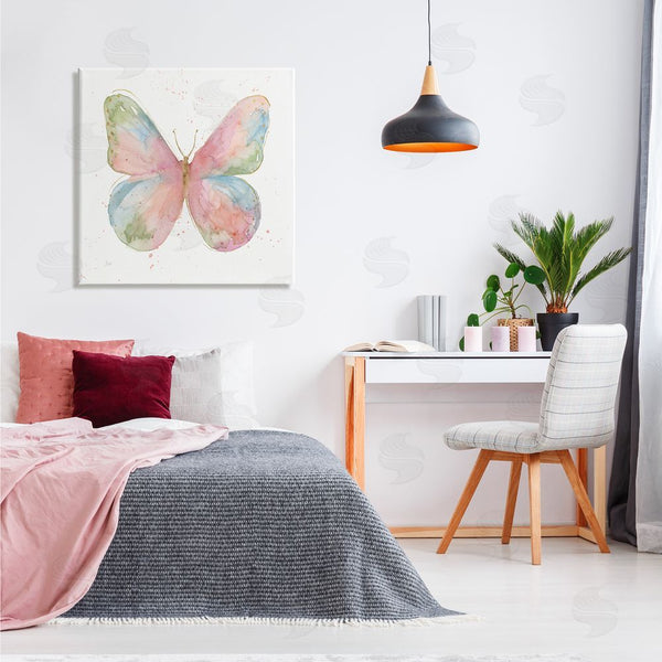Stupell Industries Nan | Children's Spring Butterfly Abstract Watercolor Pattern Wings Wall Art