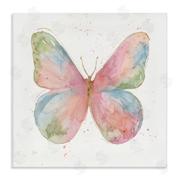 stupell industries Nan | Children's Spring Butterfly Abstract Watercolor Pattern Wings Wall Art