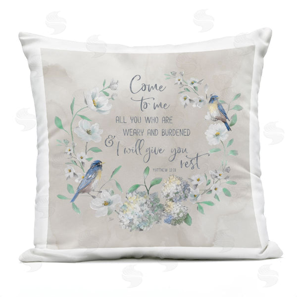 Stupell Industries Nan | Comforting Proverb & Wreath Printed Throw Pillow