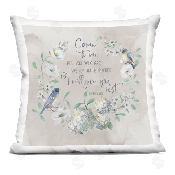 stupell industries Nan | Comforting Proverb & Wreath Printed Throw Pillow