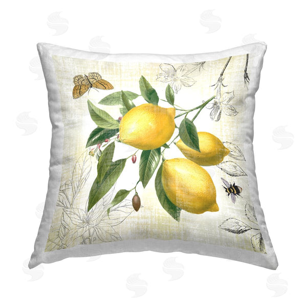 stupell industries Nan | Country Fruits & Insects Printed Throw Pillow