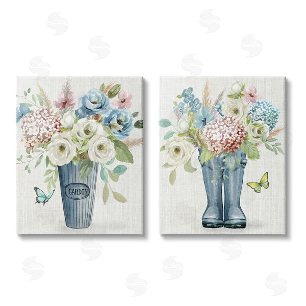 stupell industries Nan | Country Garden Bouquets Rain Boots Wall Art