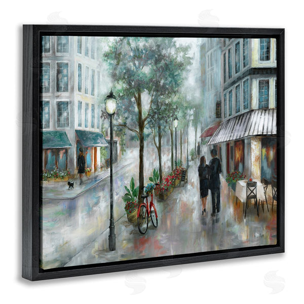 Stupell Industries Nan | Couple Walking Through Traditional Rainy City Architecture Wall Art