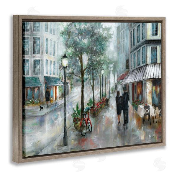 Stupell Industries Nan | Couple Walking Through Traditional Rainy City Architecture Wall Art