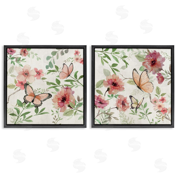 Stupell Industries Nan | Elegant Garden Flowers & Butterflies